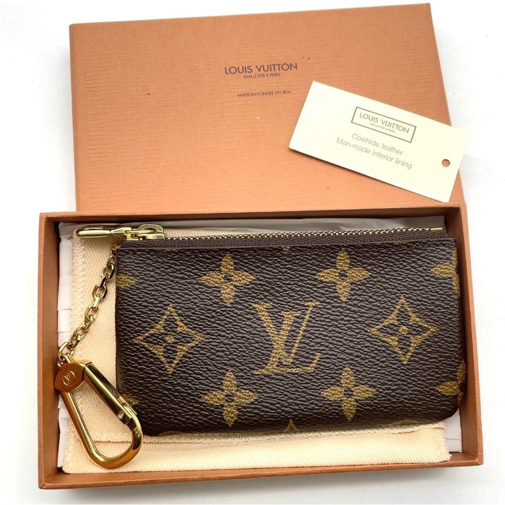 Louis Vuitton Brown and Gold Monogram Pouch